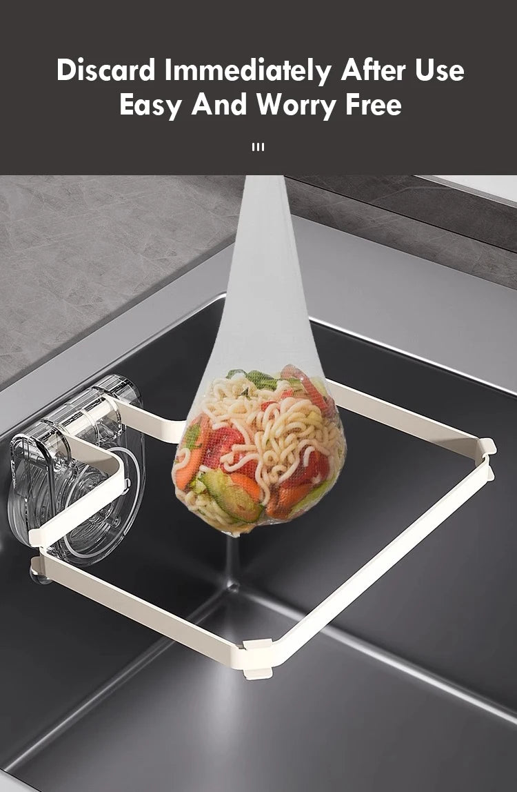 Disposable Filter Sink Organizer–Foldable Rack for Food Waste Draining