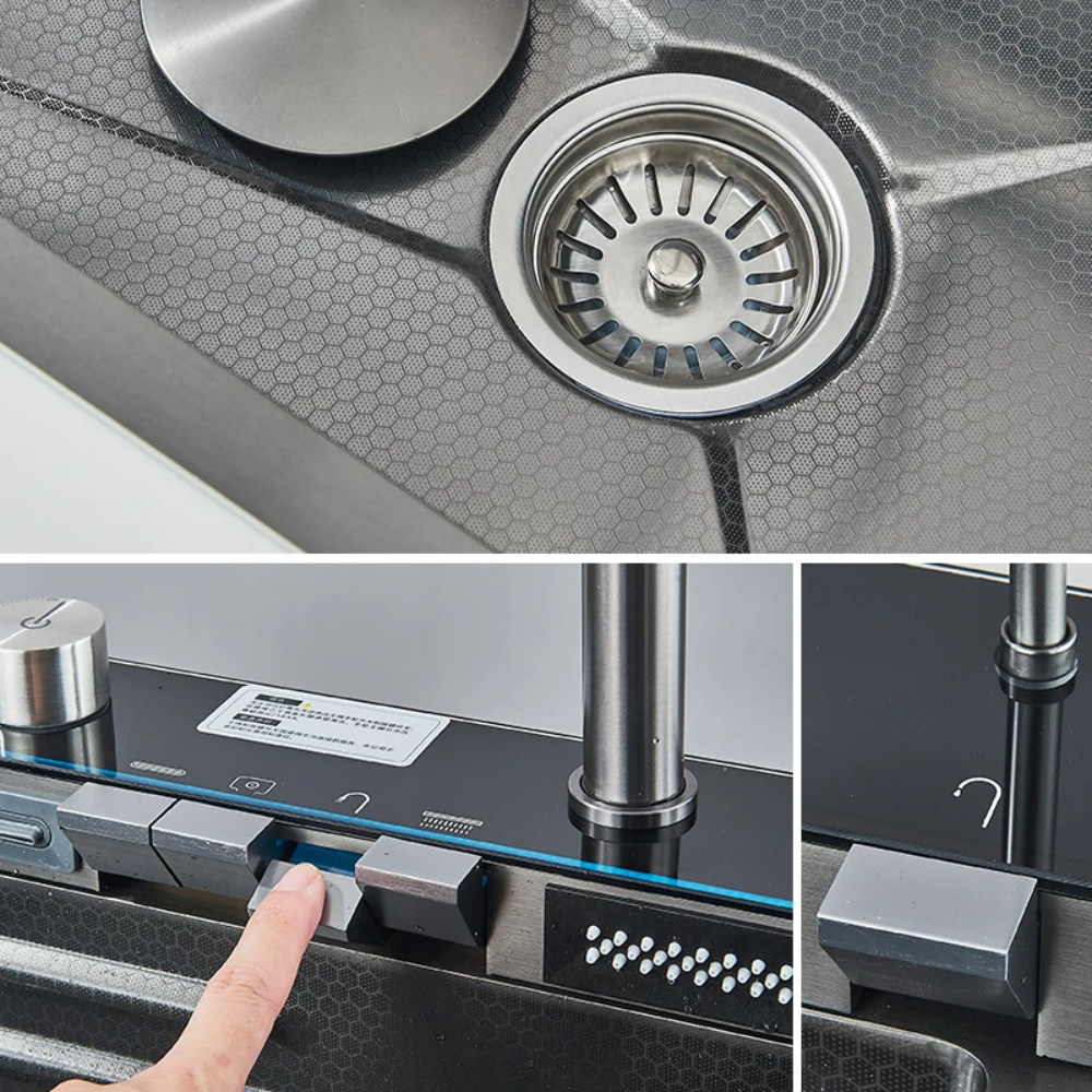AquaForge™ – Digital Waterfall Stainless Steel Whale Sink