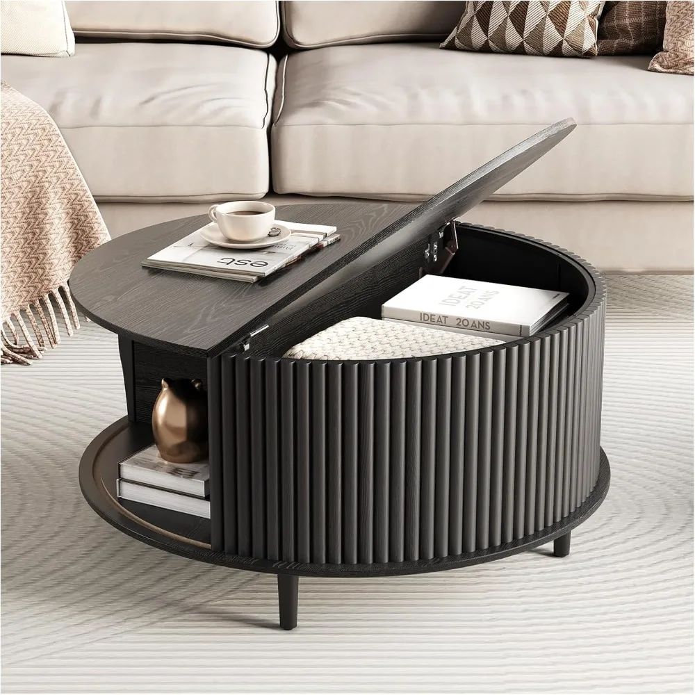 Modora™ – Mid-Century Coffee Table with Storage