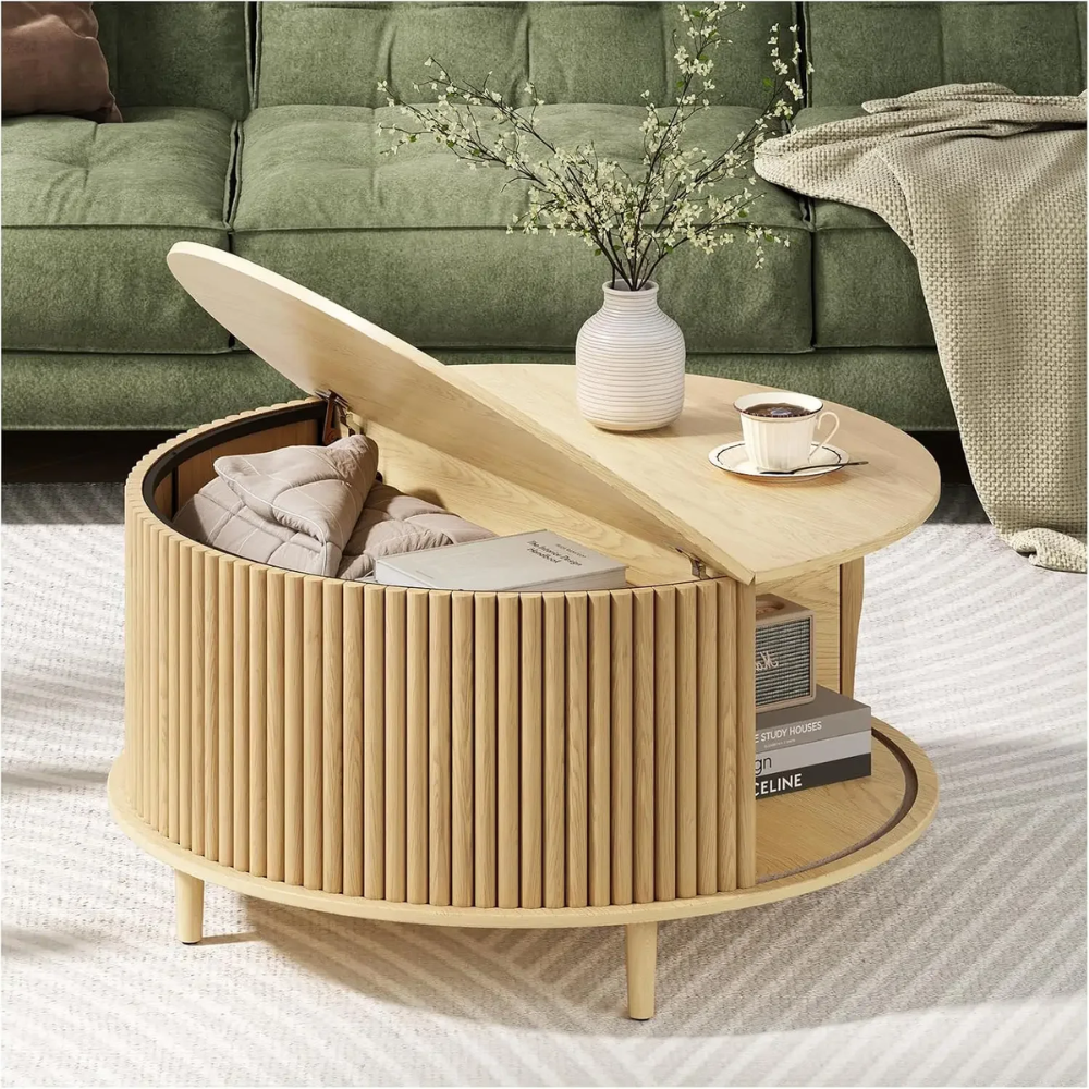 Modora™ – Mid-Century Coffee Table with Storage