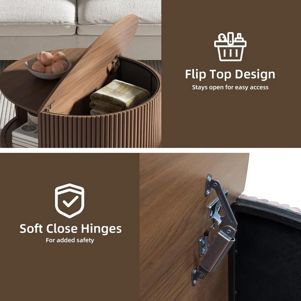 Modora™ – Mid-Century Coffee Table with Storage