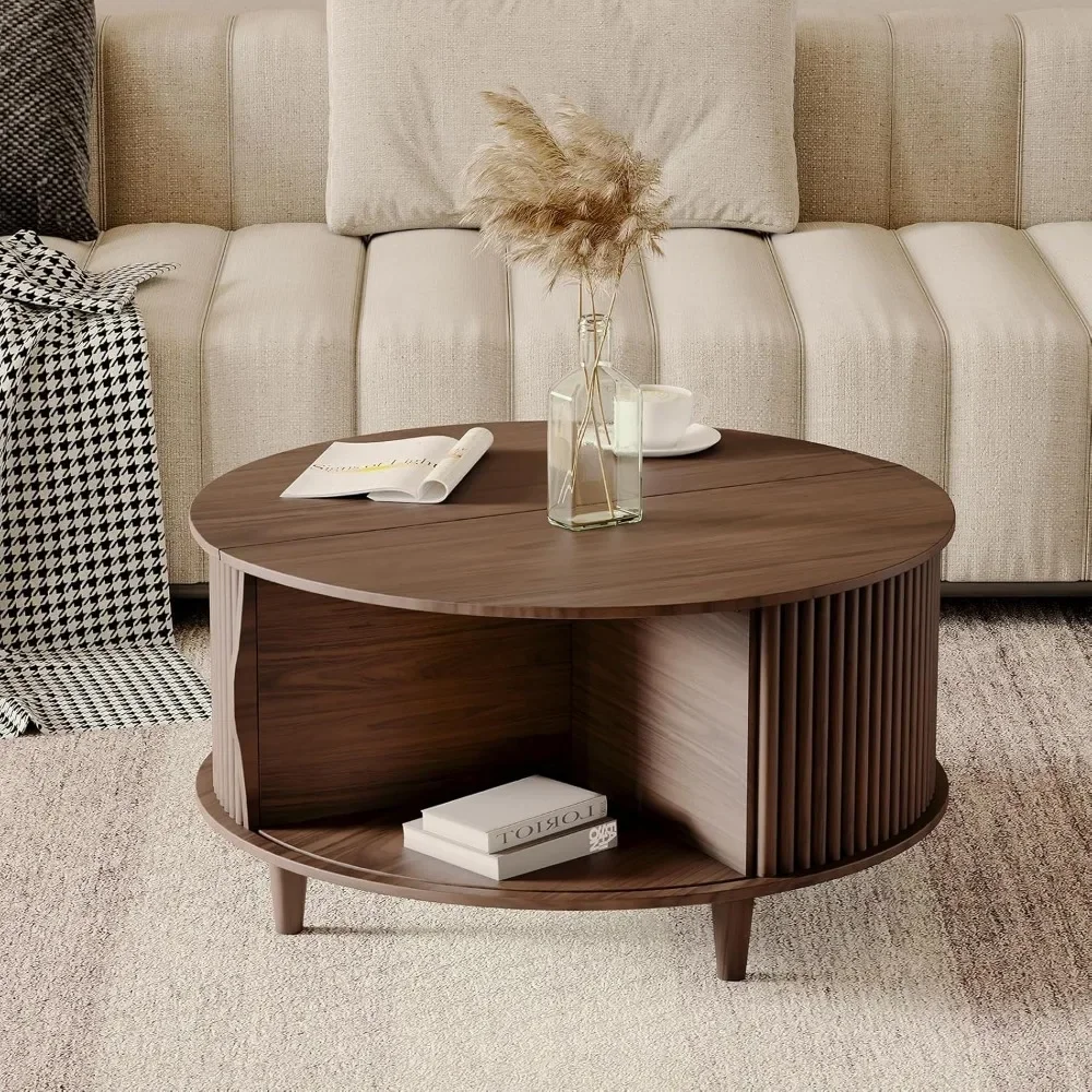 Modora™ – Mid-Century Coffee Table with Storage