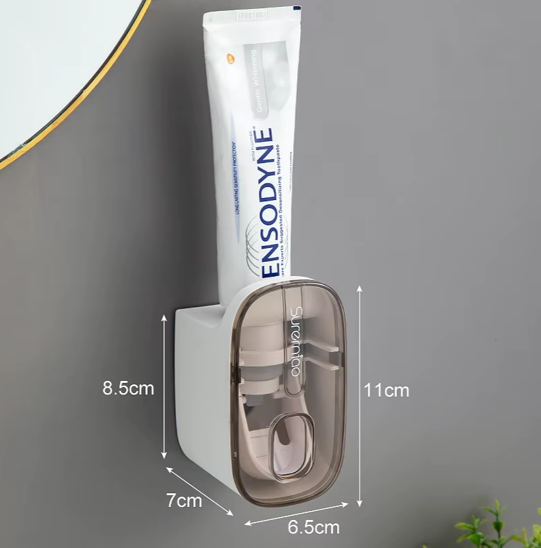 Automatic Wall-Mount Toothpaste Dispenser– Hands-Free, No Waste, Easy Install Bathroom Accessory