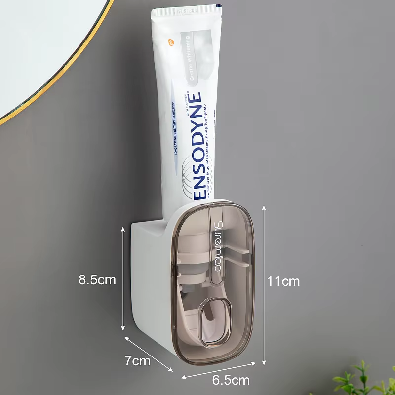 Automatic Wall-Mount Toothpaste Dispenser– Hands-Free, No Waste, Easy Install Bathroom Accessory
