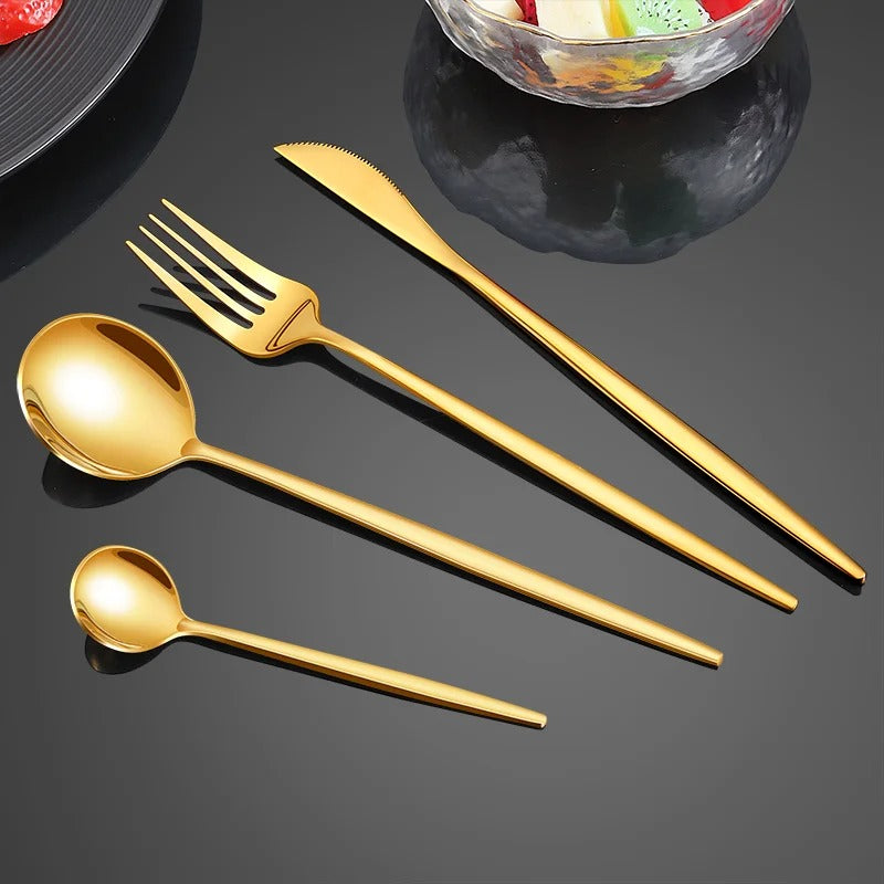 Luxurest™ – 24pcs Stainless Steel Dinner Set