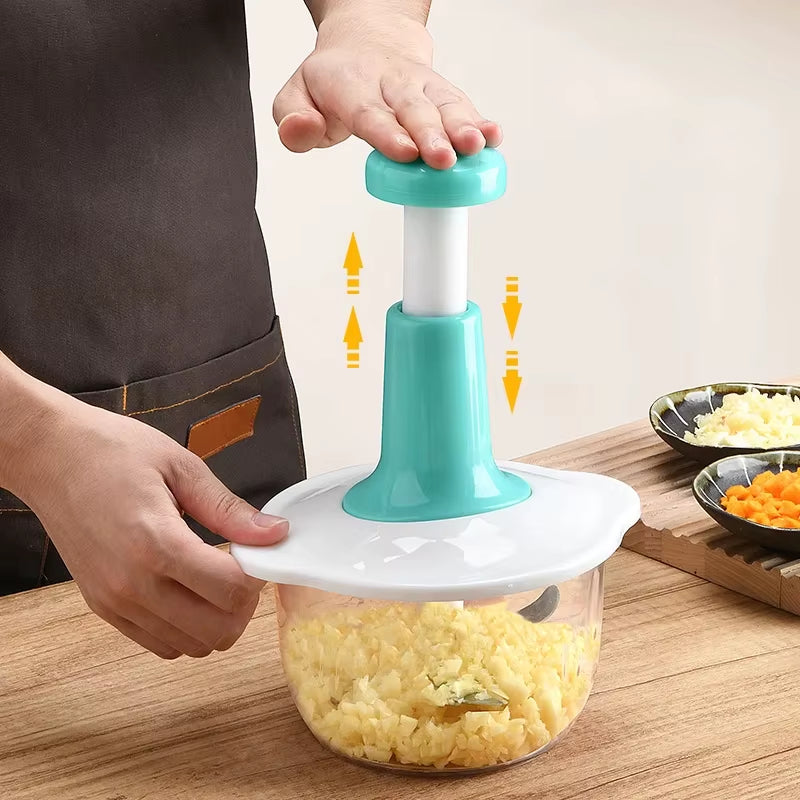 Pat Music Manual Press Type Vegetable Cutter Household Multi-Functional Cooking Machine Mincing Machine
