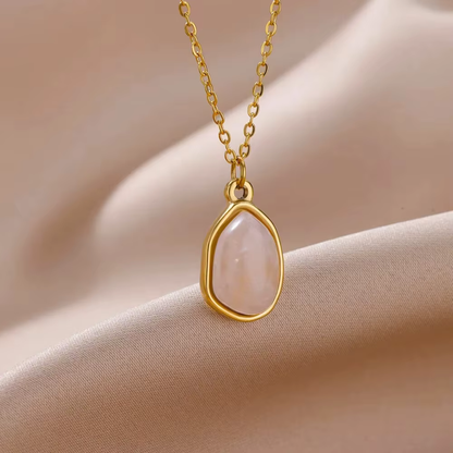 LumiStone™ –  Aesthetic Gold Stainless Steel Necklace