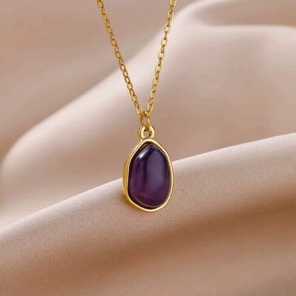 LumiStone™ –  Aesthetic Gold Stainless Steel Necklace