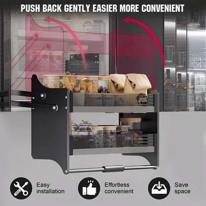 LiftMaster™ – Black Aluminum Crystal-Lift Pull-Down Storage Basket