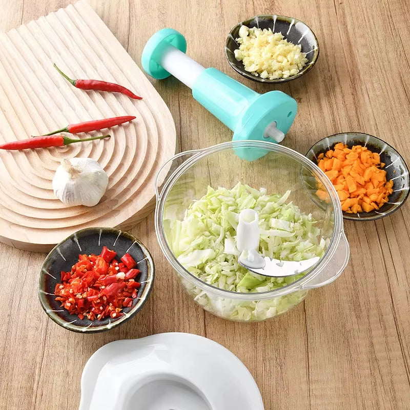 Pat Music Manual Press Type Vegetable Cutter Household Multi-Functional Cooking Machine Mincing Machine