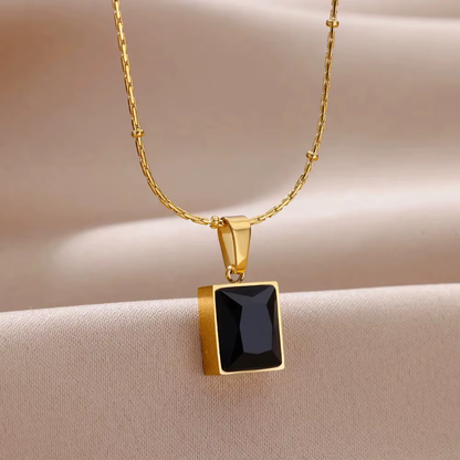 LumiStone™ –  Aesthetic Gold Stainless Steel Necklace