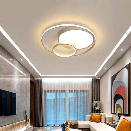 Luminara™ – SoftGlow LED Ceiling Light with Iron Finish
