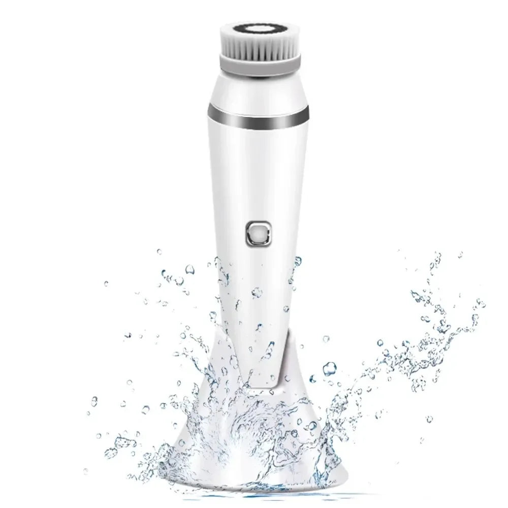 Electric Facial Cleaner 4 in 1 Face Cleansing Brush Wash Machine Spa Skin Care Massager Blackhead Cleaning Facial Skin Cleanser
