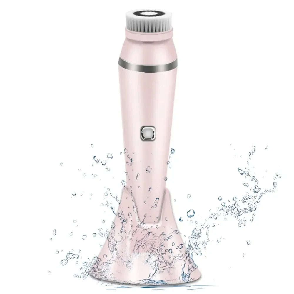 Electric Facial Cleaner 4 in 1 Face Cleansing Brush Wash Machine Spa Skin Care Massager Blackhead Cleaning Facial Skin Cleanser