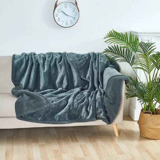 Luxury Shaggy Blanket for Couple Winter Warm Cosy Romantic Waterproof Blanket-Thickened Large Size Blanket Microfibre-Blanket