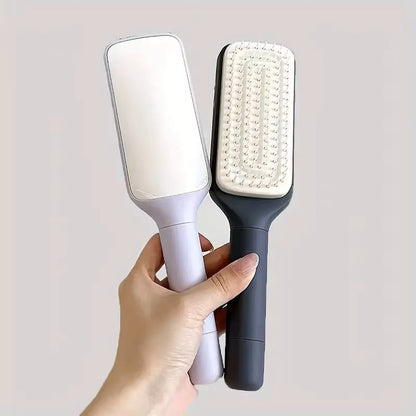 Smart Rotating Self-Cleaning Hair Brush – Antistatic Massage Comb with Adjustable Bristle Length