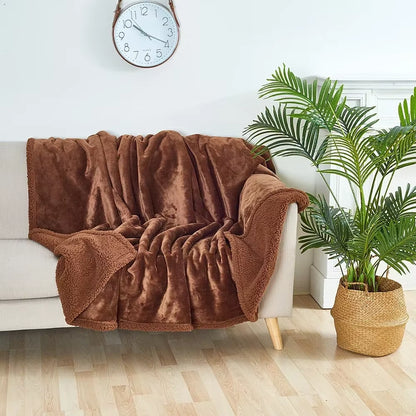 Luxury Shaggy Blanket for Couple Winter Warm Cosy Romantic Waterproof Blanket-Thickened Large Size Blanket Microfibre-Blanket