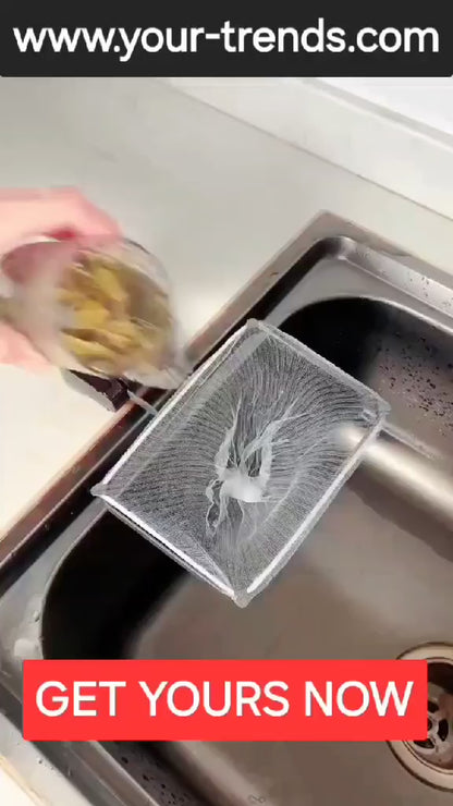 Disposable Filter Sink Organizer–Foldable Rack for Food Waste Draining